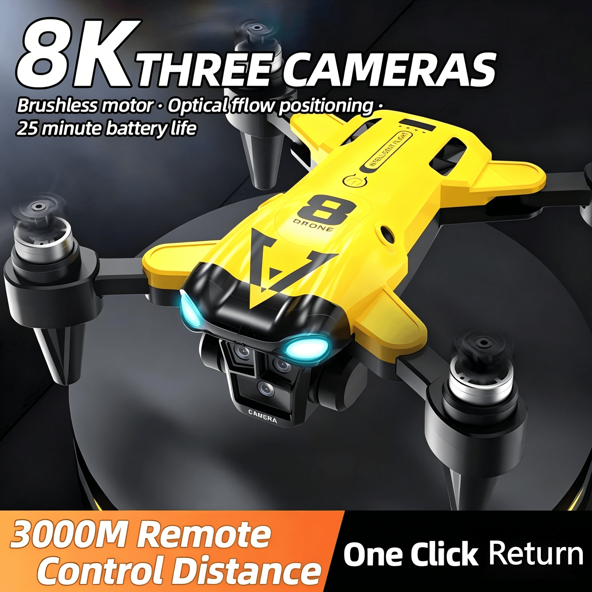 New Quadcopter with Triple Cam - Drone Gimbal Brushless review and price