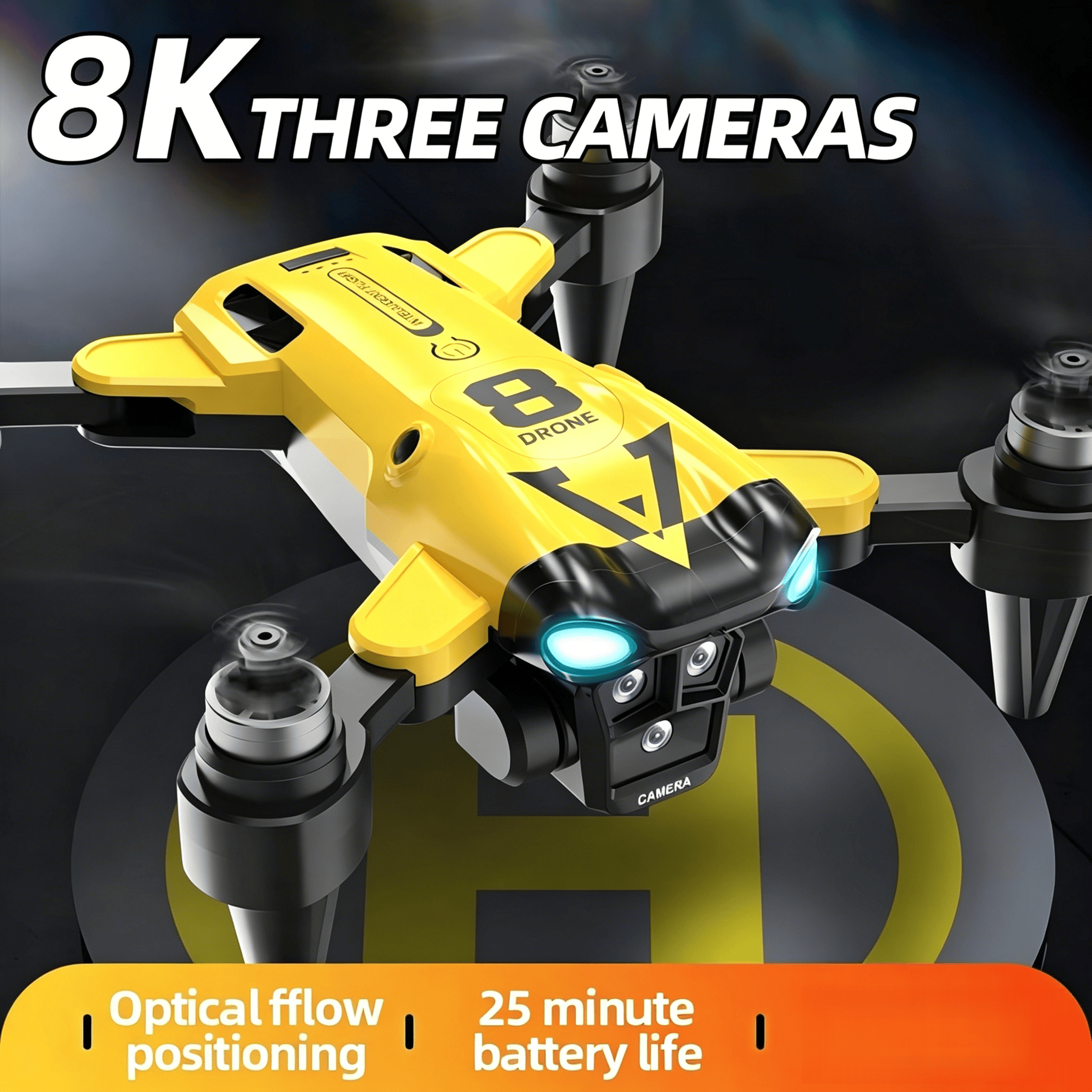 New Quadcopter with Triple Cam - Drone Gimbal Brushless review and price