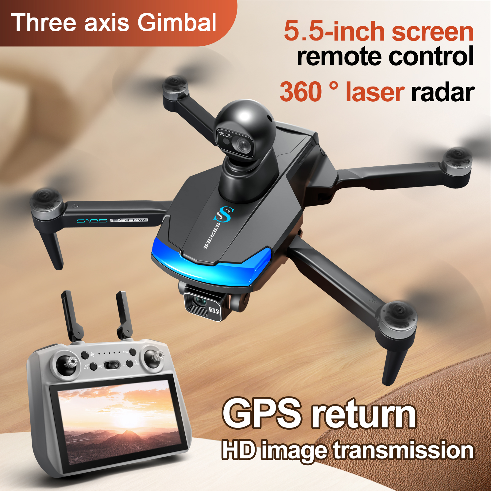 S185 GPS Drone With 5.5inch To - Drone Gimbal 3 Axis review and price